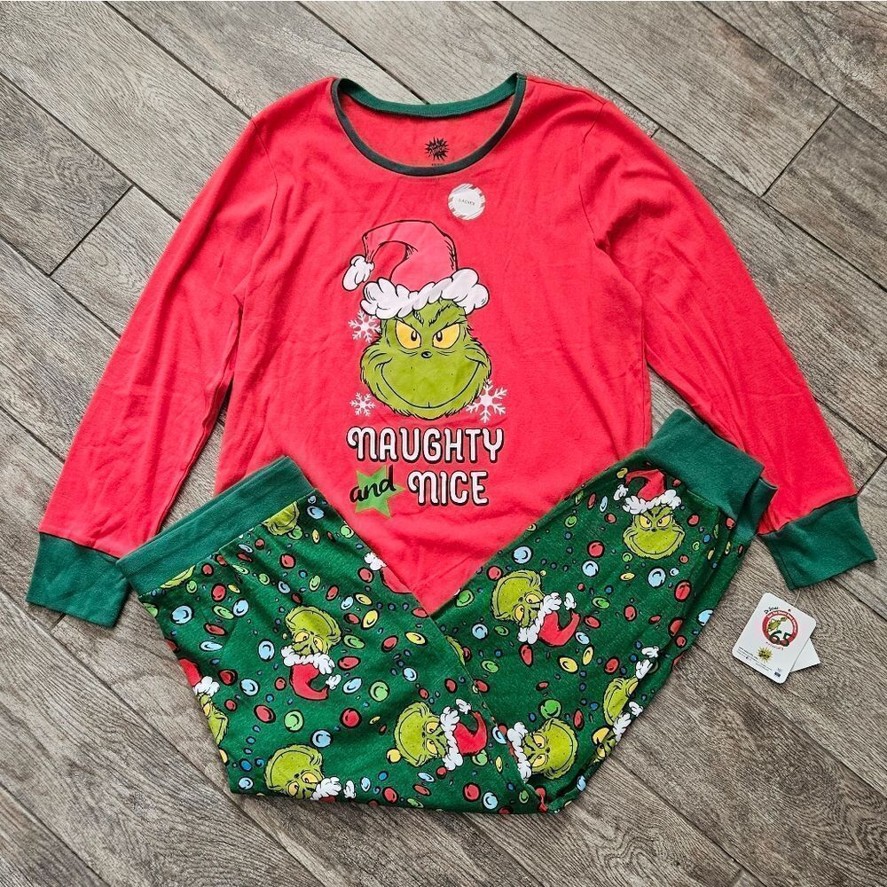 The Grinch Naughty and Nice PJ Set Size XXL - Picture 2 of 15